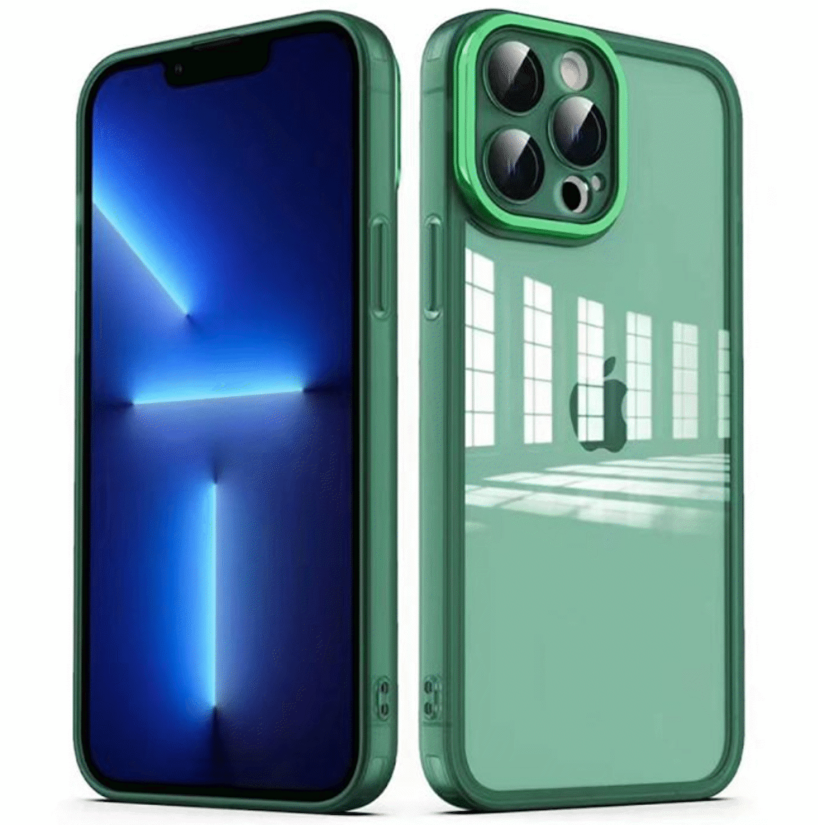 Apple iPhone 12 Pro Metal Kamera Korumalı Transparan Renkli Kapak