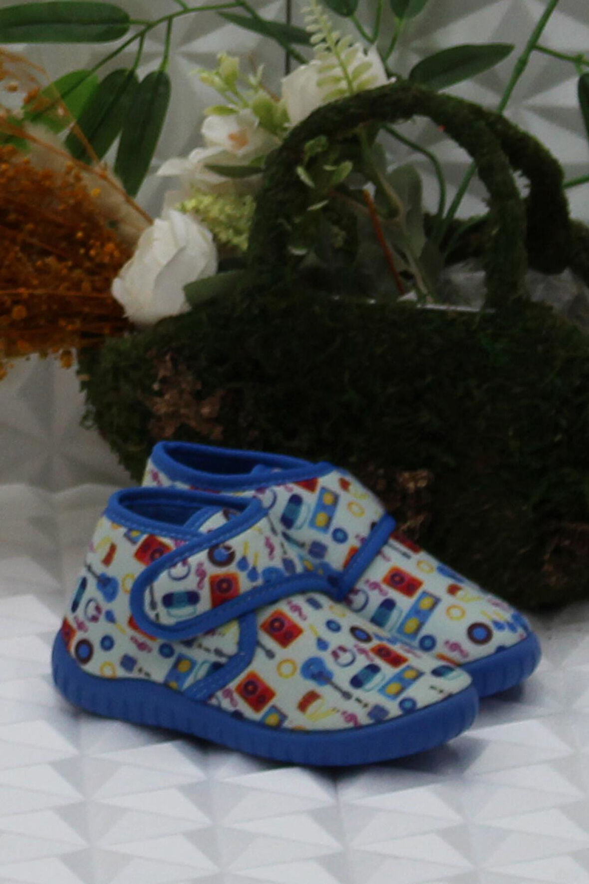 Fort Sly 5392 Gri Anaokulu Kreş Ev Erkek Çocuk Panduf Ayakkabı