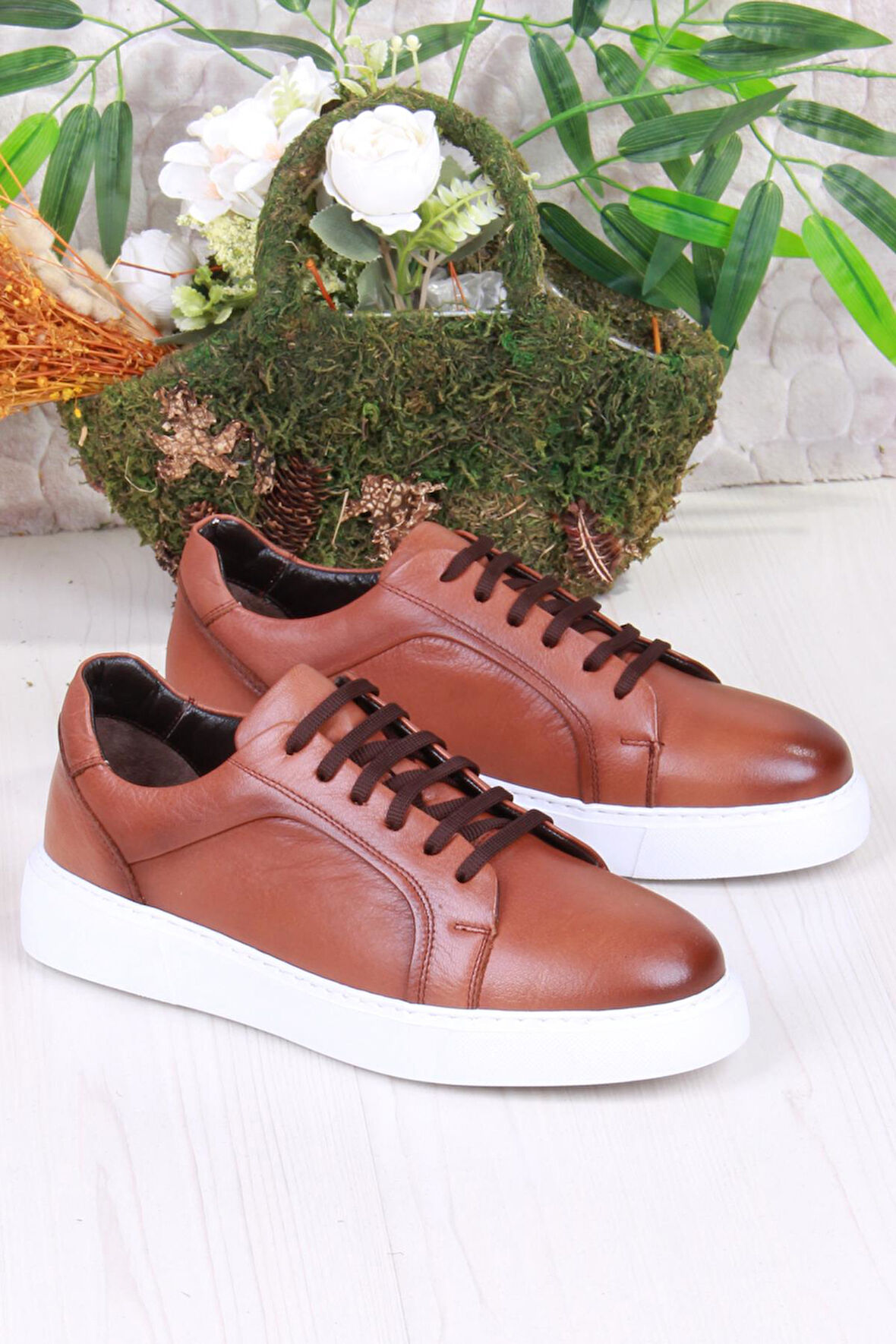 Mehmet Mete 46642 Rahat Hakiki Deri Sneaker Erkek Ayakkabı