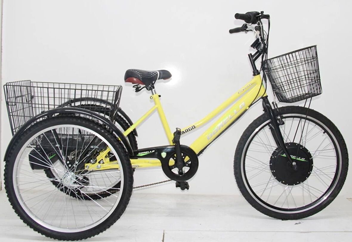Dorello Elektrikli cargo Bisikleti 48 Dc. 1000 Watt Cargo Bisikleti 3 Tekerlek