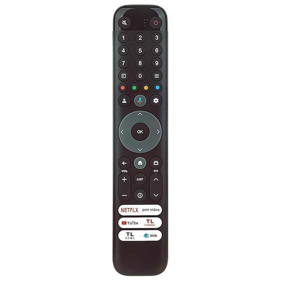 Tcl 58V6B İle Uyumlu 4k Smart Tv Mikrofonlu Kumanda