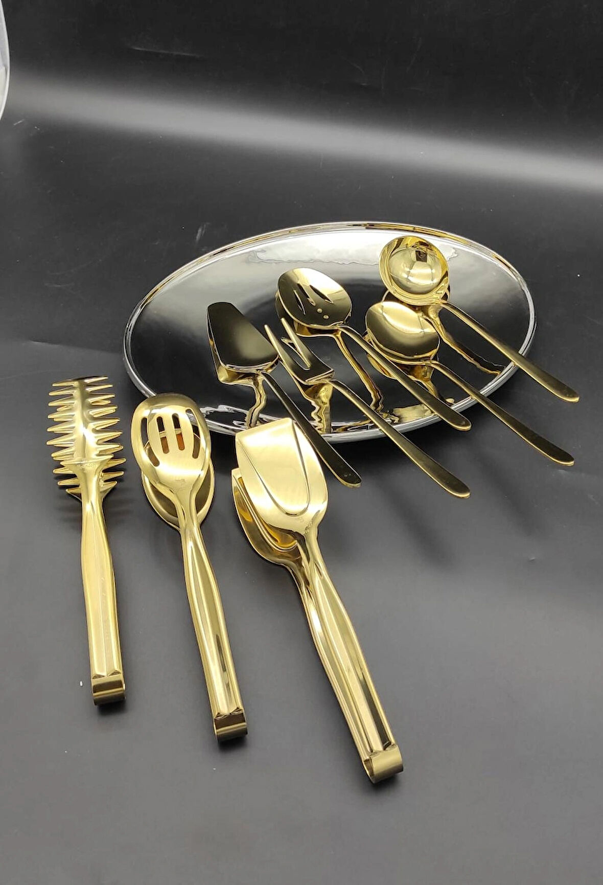 8 Prç Titanyum Gold Masa Maşa Servis Seti