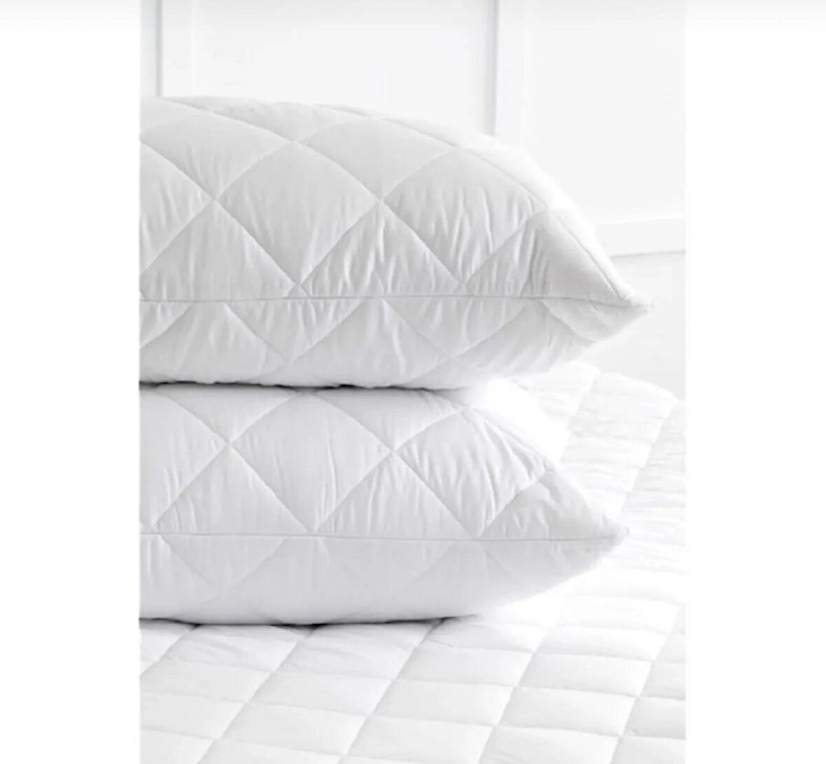 4 Adet Yastık Koruyucu Alez Kapitoneli 50x70 Yastık Alezi Otel Alezi