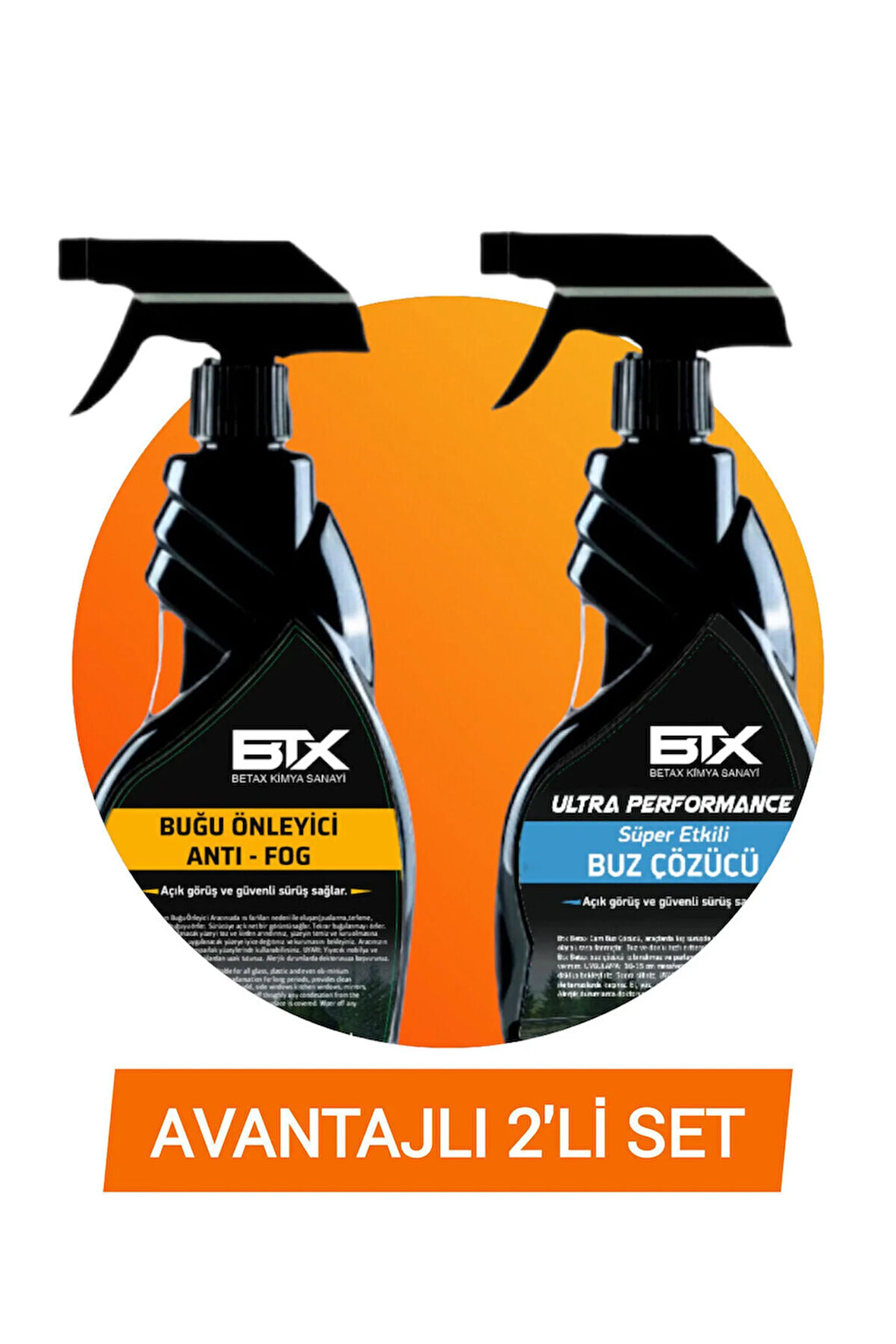 Buğu Önleyici Ve Buz Çözücü Sprey 500 ml 2'li Set