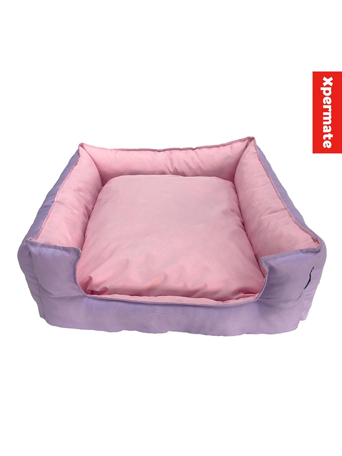 XPERMATE Siesta Kedi Yatağı Tüy Tutmaz Kumaş, Köpek Yatağı Su İtici Kumaş 55x60x23 Lila Pembe