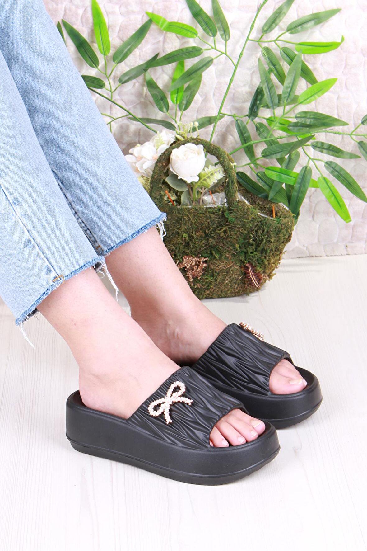 Fort E462 Günlük Plaj Deniz Havuz Terliği Hafif Rahat Esnek Kadın Terlik