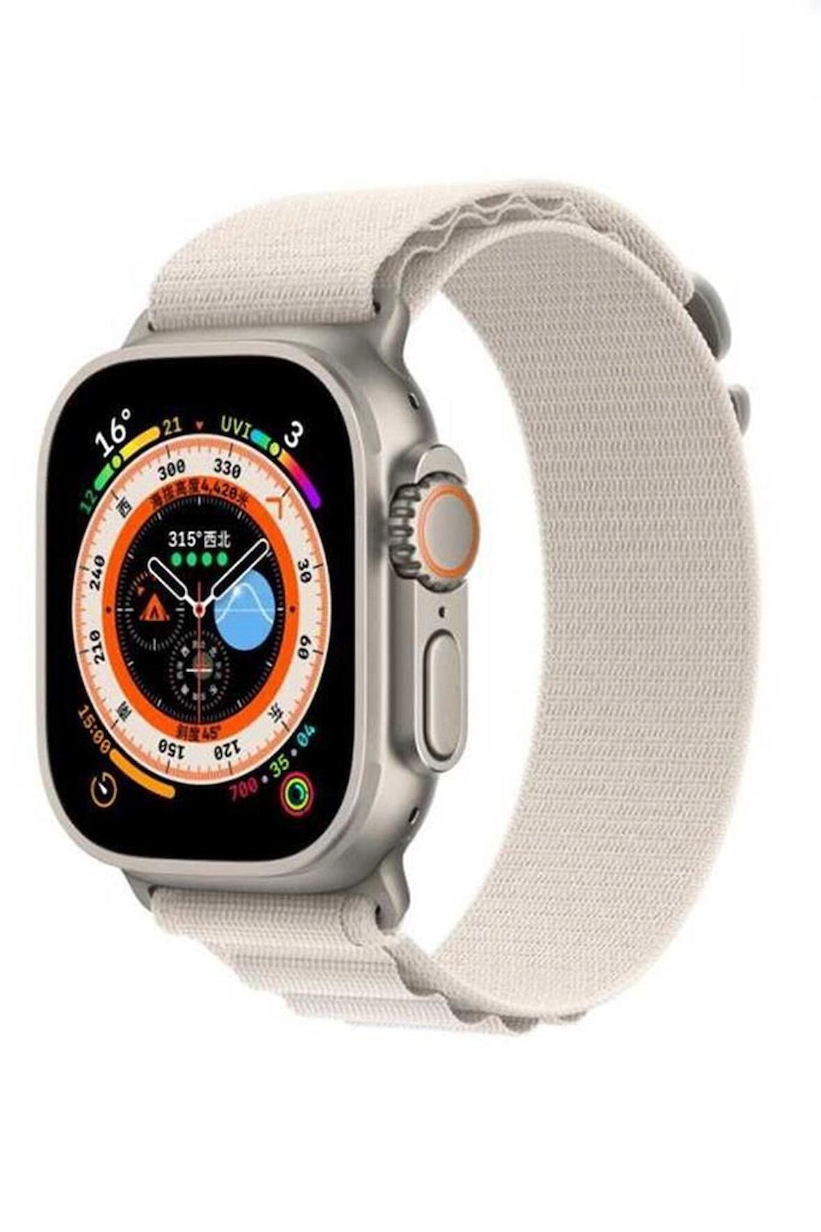 Apple Watch 42mm Renkli ​​​​KRD-74 Hasır Tokalı Kordon