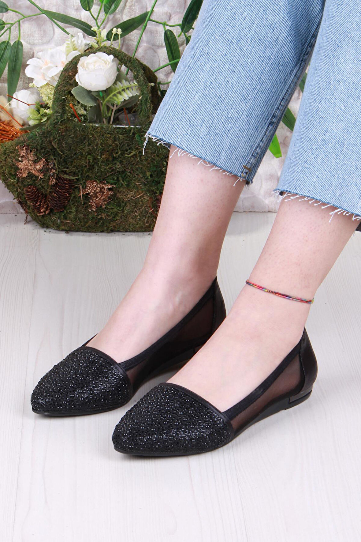 Fort 8567 Bocuklu Taşlı Yanları Tül Dügün Babeti Kadın Babet