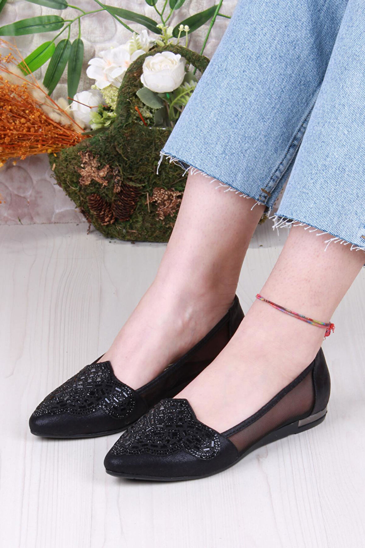 Fort 8568 Bocuklu Taşlı Yanları Tül Dügün Babeti Kadın Babet