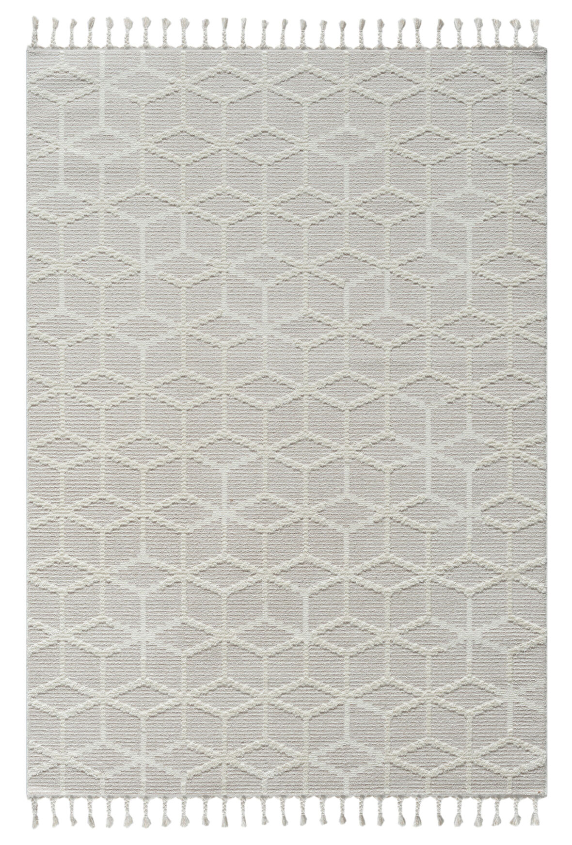 Seyran Magic Koleksiyonu Örgü Saçak Dekoratif Halı 1101 Bej