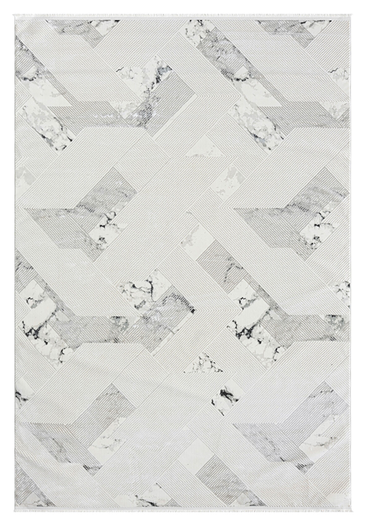 Seyran Mısra Koleksiyonu Modern Desenli Halı 5002 Gri