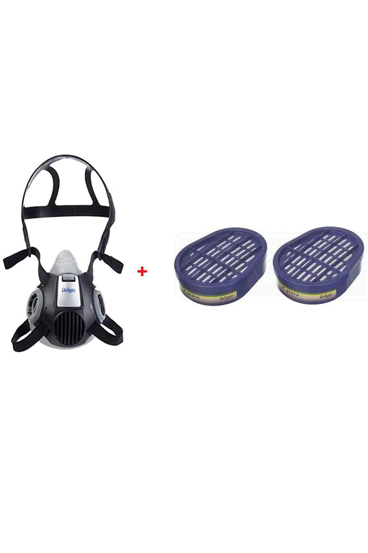  X Plore Yarım Yüz Maske 3300+Abek Filtre+Ffp2 Filtre+Ped Kapağı