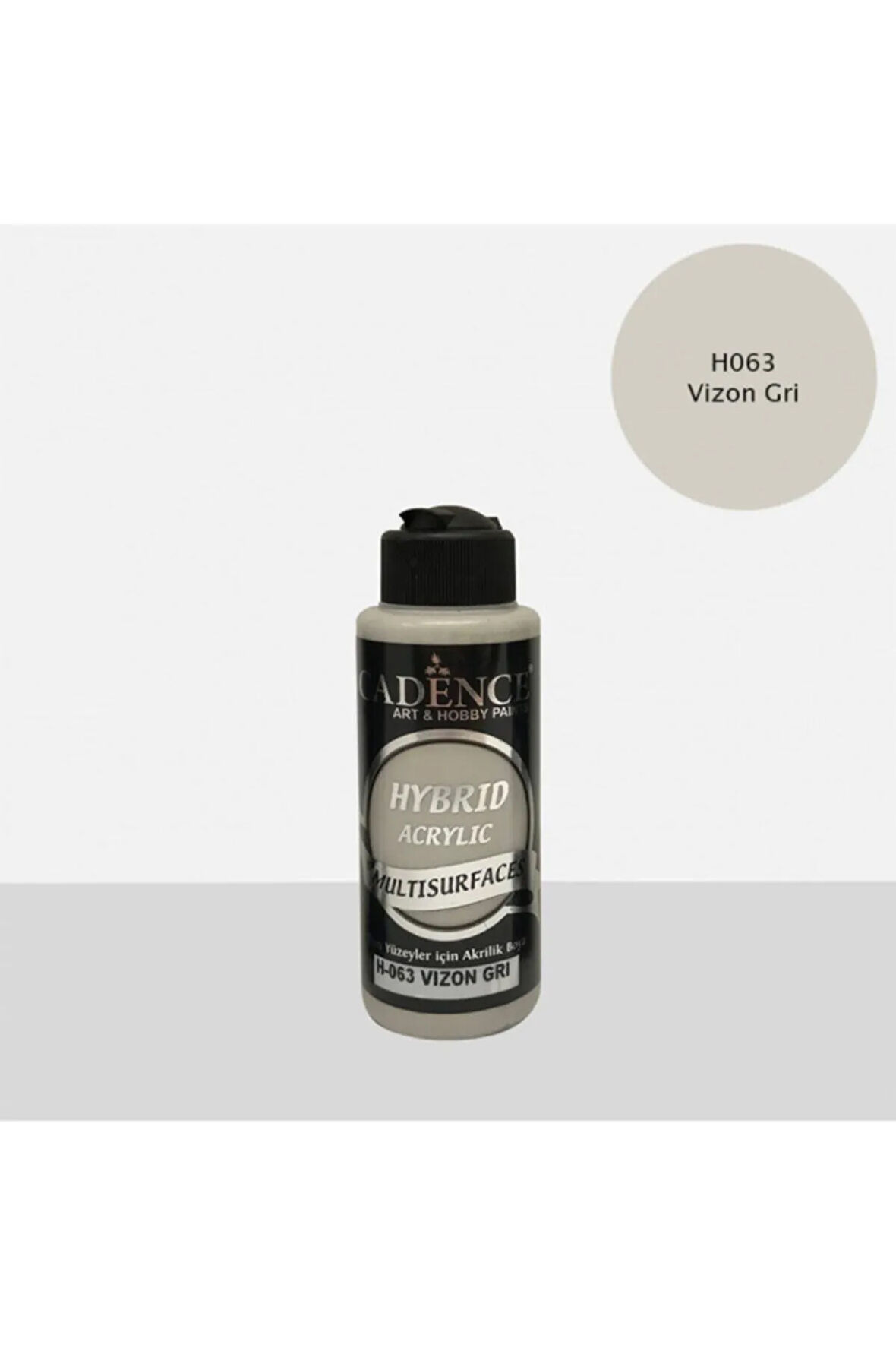H-063 Vizon Gri , Multısurface 120 ml Akrilik Boya