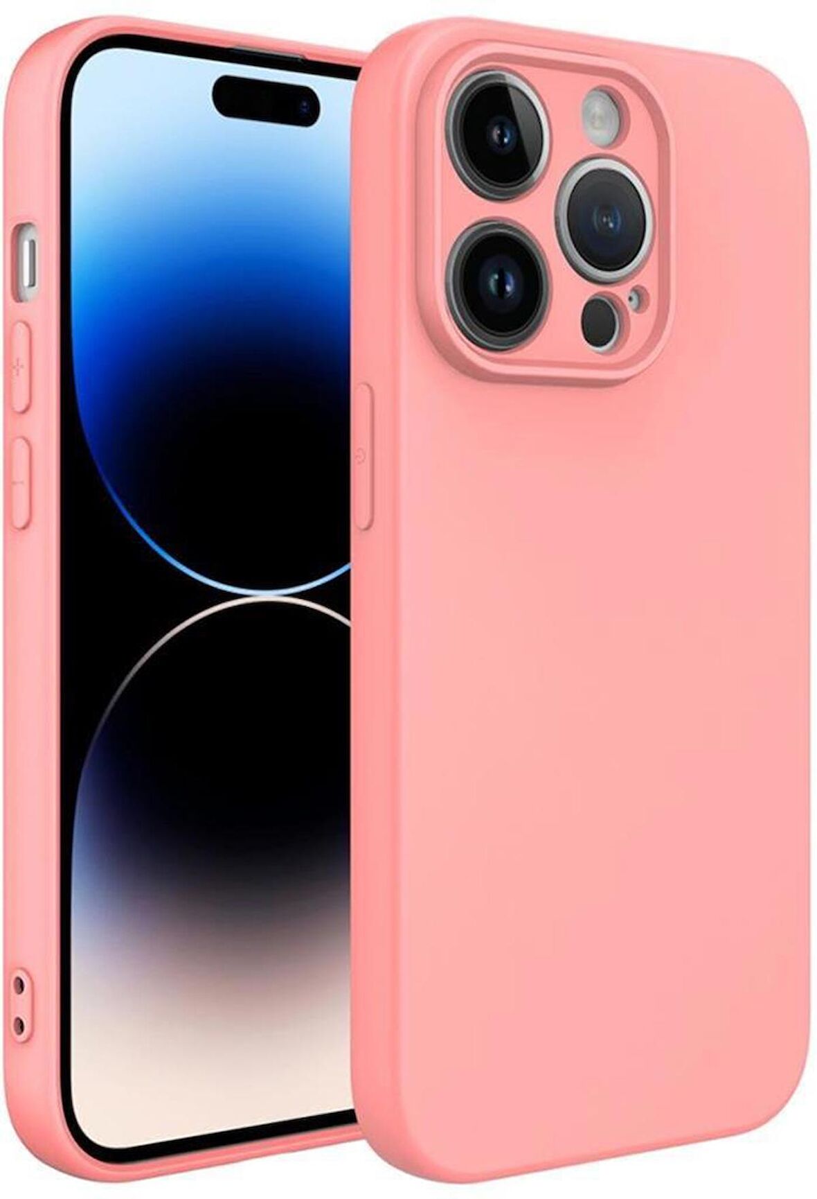 Apple iPhone 14 Pro Max Kılıf Lansman Tasarım İç Yüzeyi Kadife Silikon