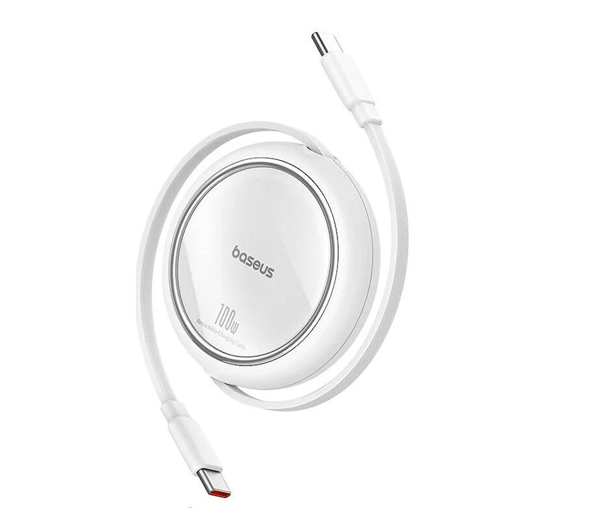Baseus Super Şarj Makaralı 1Mt 100W Type-C Şarj Kablo Laptop Macbook Şarj iPhone 15 15 Pro Max Şarj