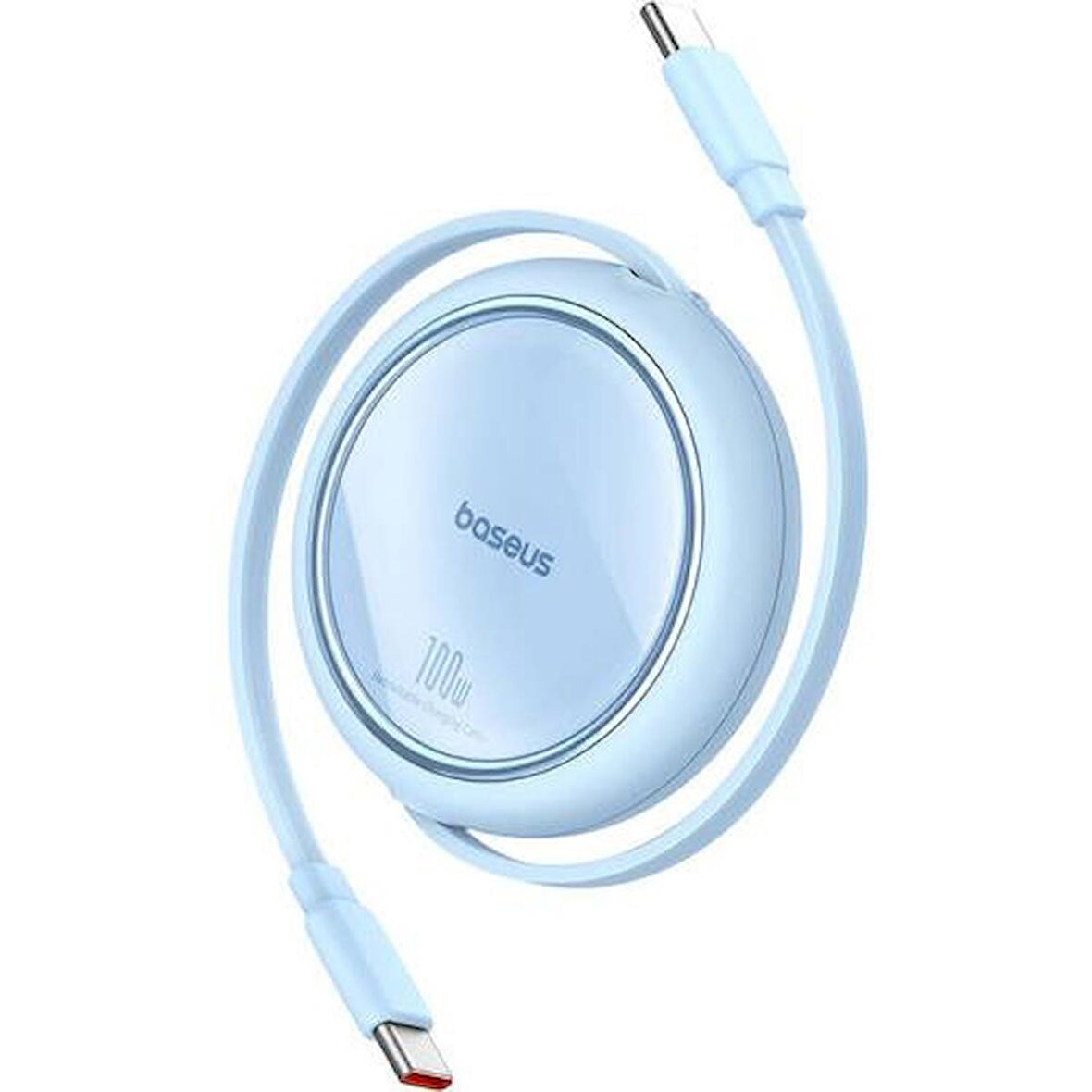Baseus Super Şarj Makaralı 1Mt 100W Type-C Şarj Kablo Laptop Macbook Şarj iPhone 15 15 Pro Max Şarj