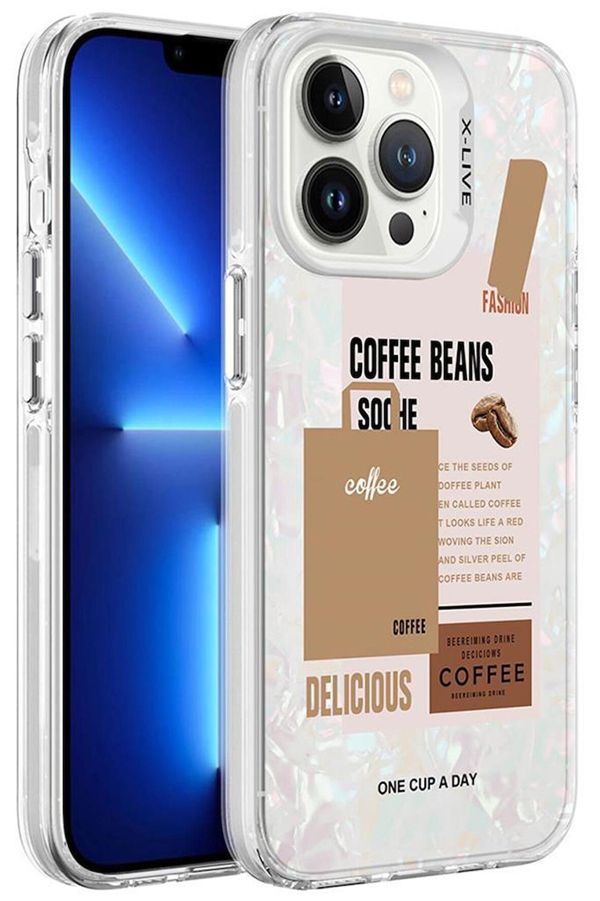 Apple iPhone 13 Pro Kılıf Mermer Üzeri Lüx Desenli Marbello Kapak