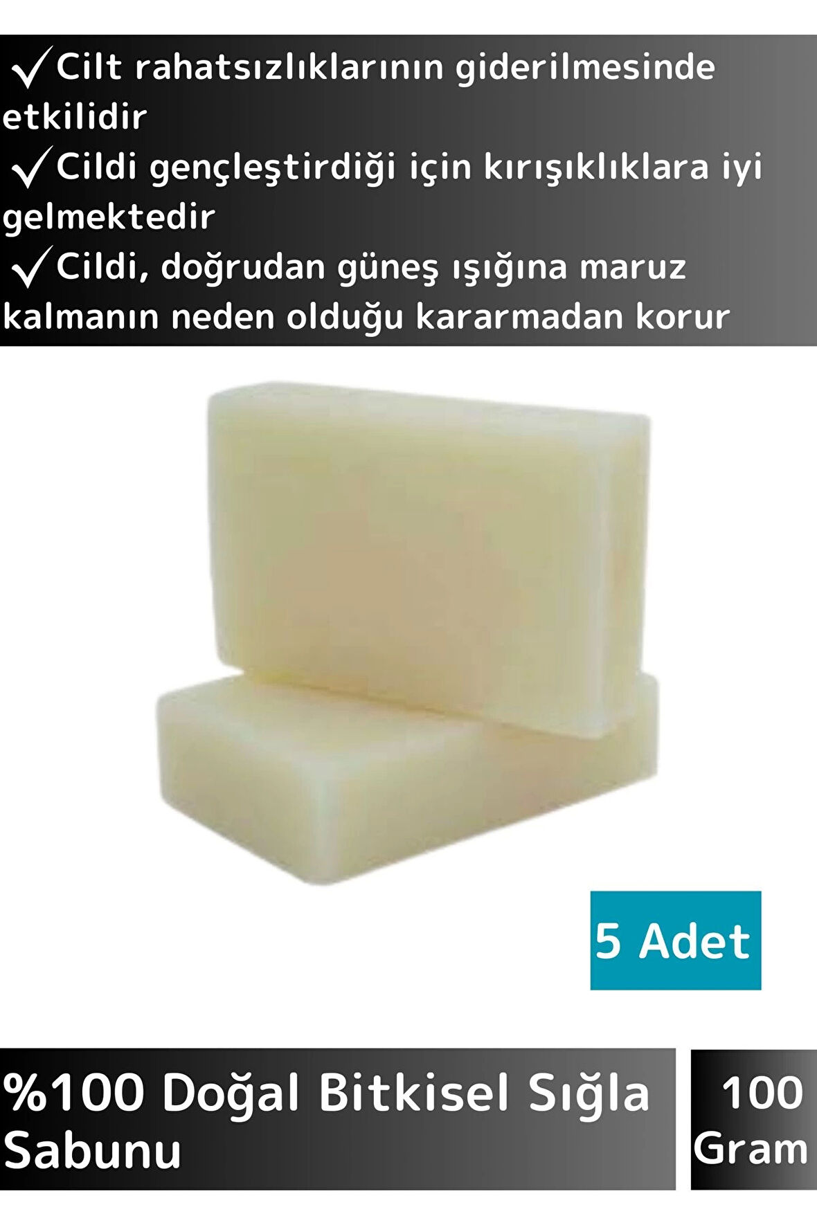 Özel Üretim %100 Doğal Cilt Onarıcı Besleyici Yüz Cilt Saç Vücut İçin Bitkisel Sığla Sabunu 5 Adet