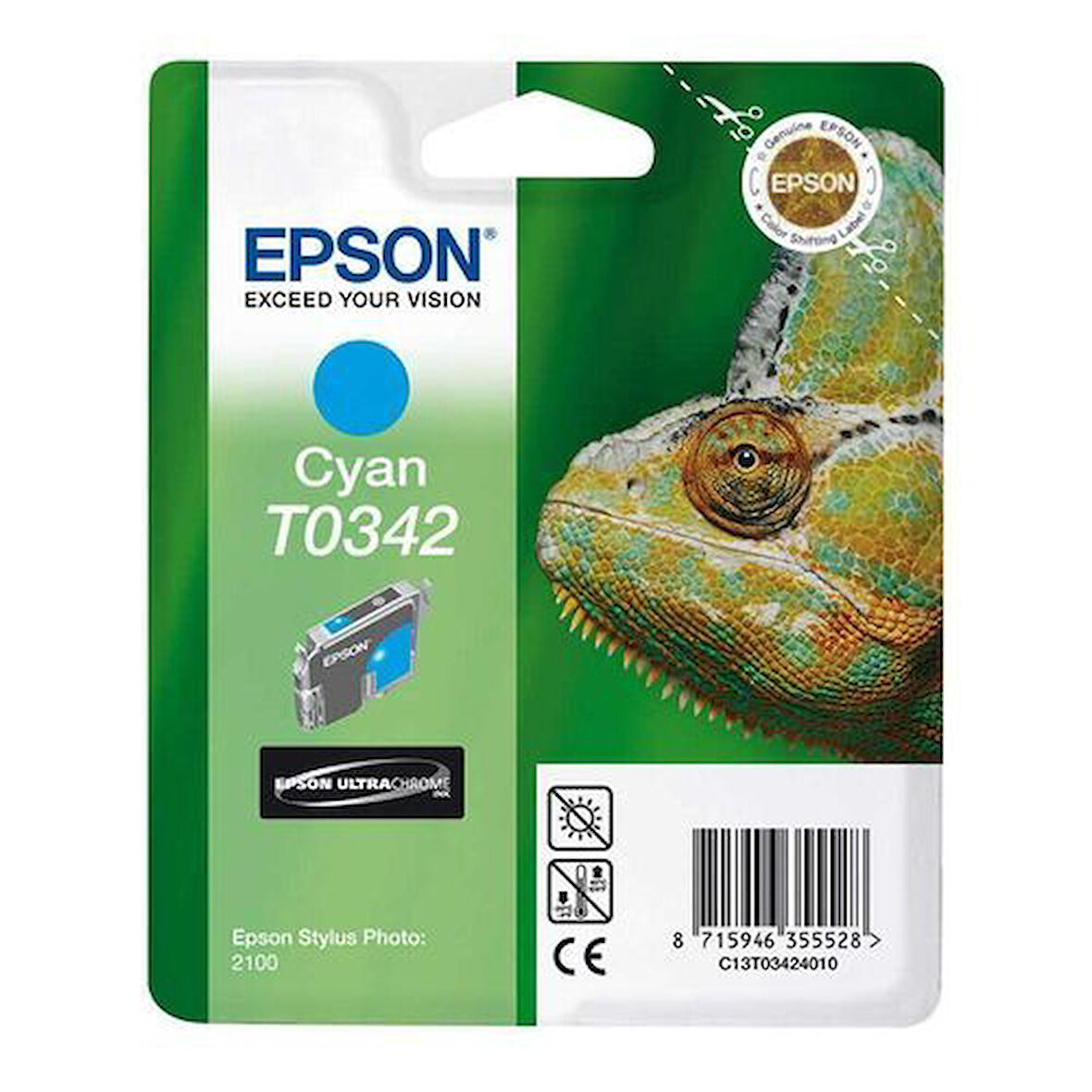 Epson C13T034240 (T0342) Mavi Cyan Orjinal Kartuş Stylus Photo 2100