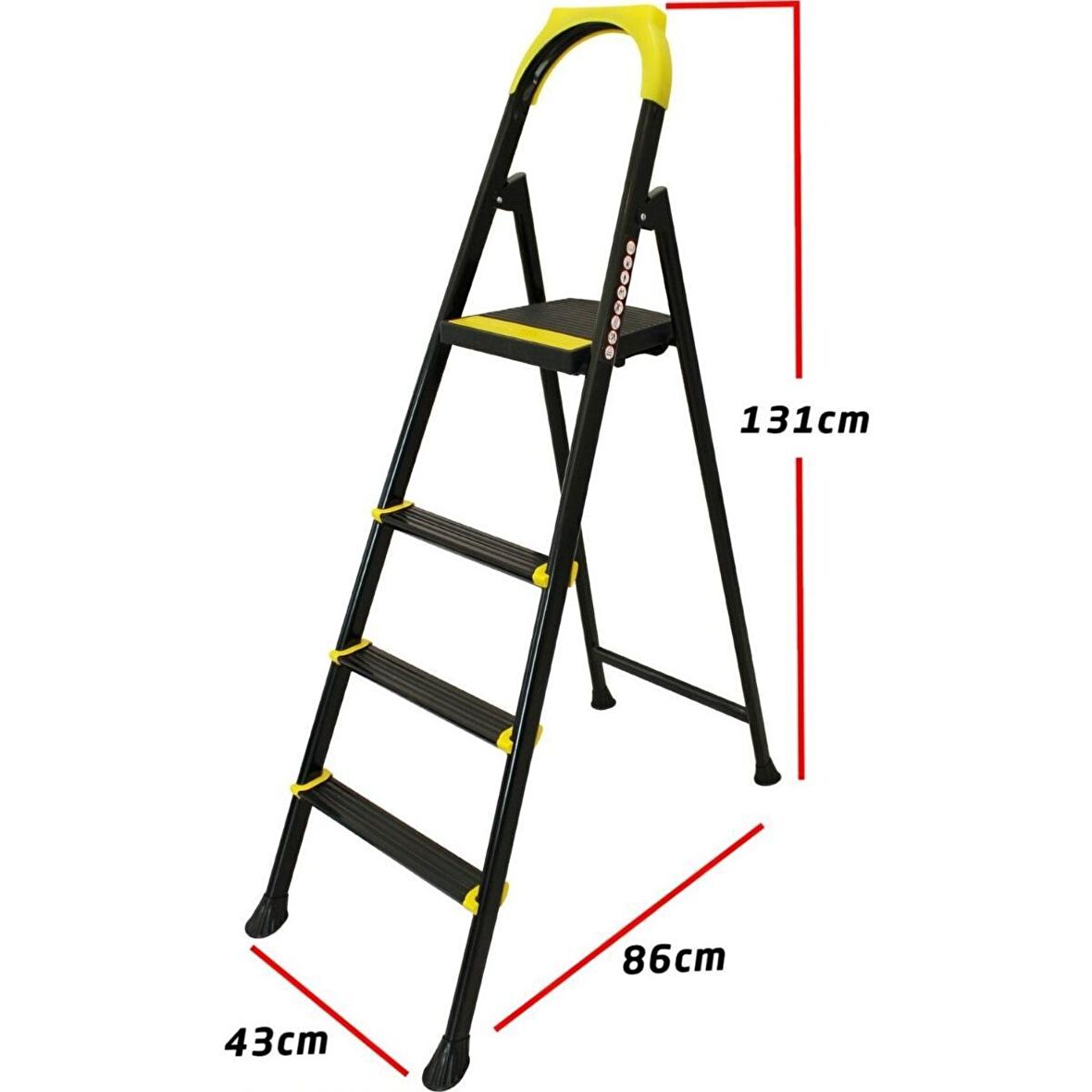 3+1 Basamaklı Metal Merdiven Ç E G