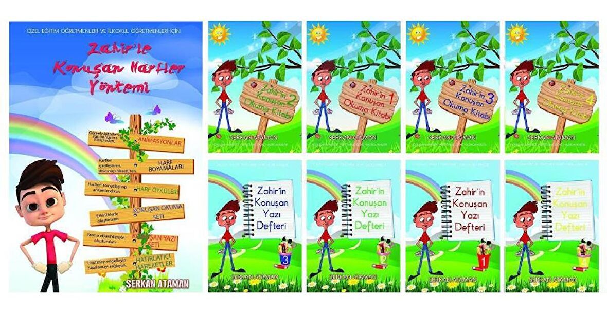Özel Eğitim Seti Zahir İle Konuşan Harfler Okuma Seti (9 Kitap)