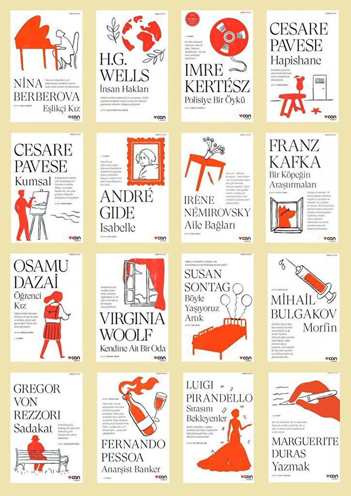 Can Kısa Modern Klasikler 16 Kitap Set