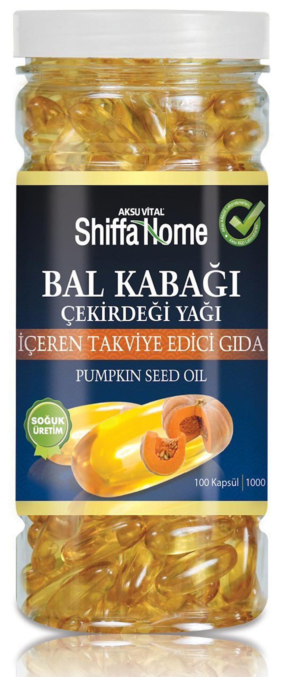 Shiffa Home Kabak Çekirdeği Yağı Softjel 100 Adet