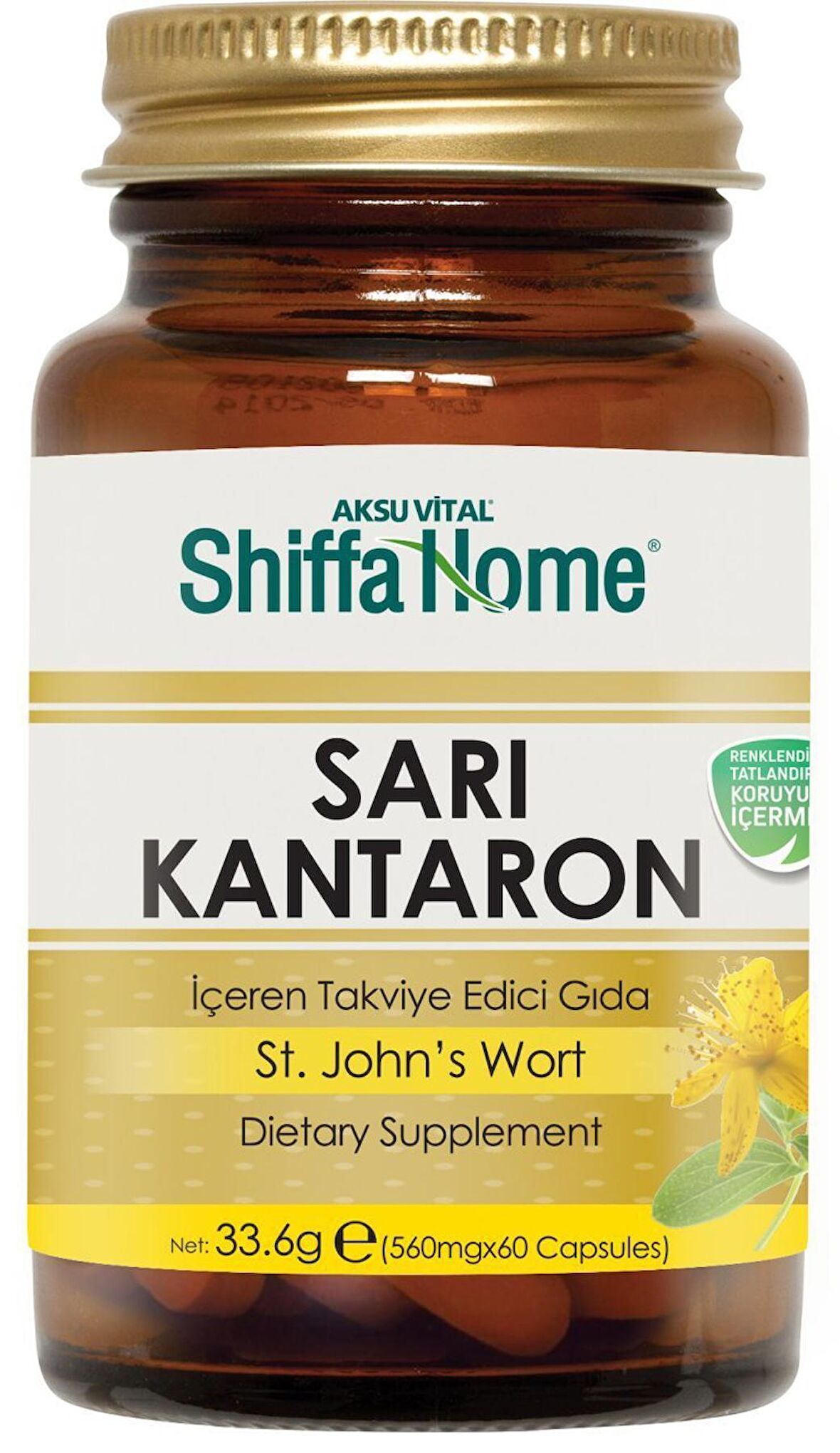 Shiffa Home Sarı Kantaron Kapsül 60 Adet