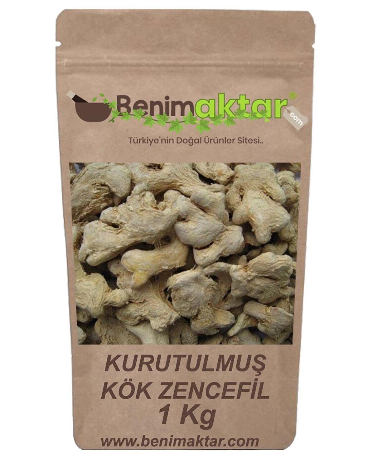 BenimAktar Kurutulmuş Zencefil Kök 1 Kg