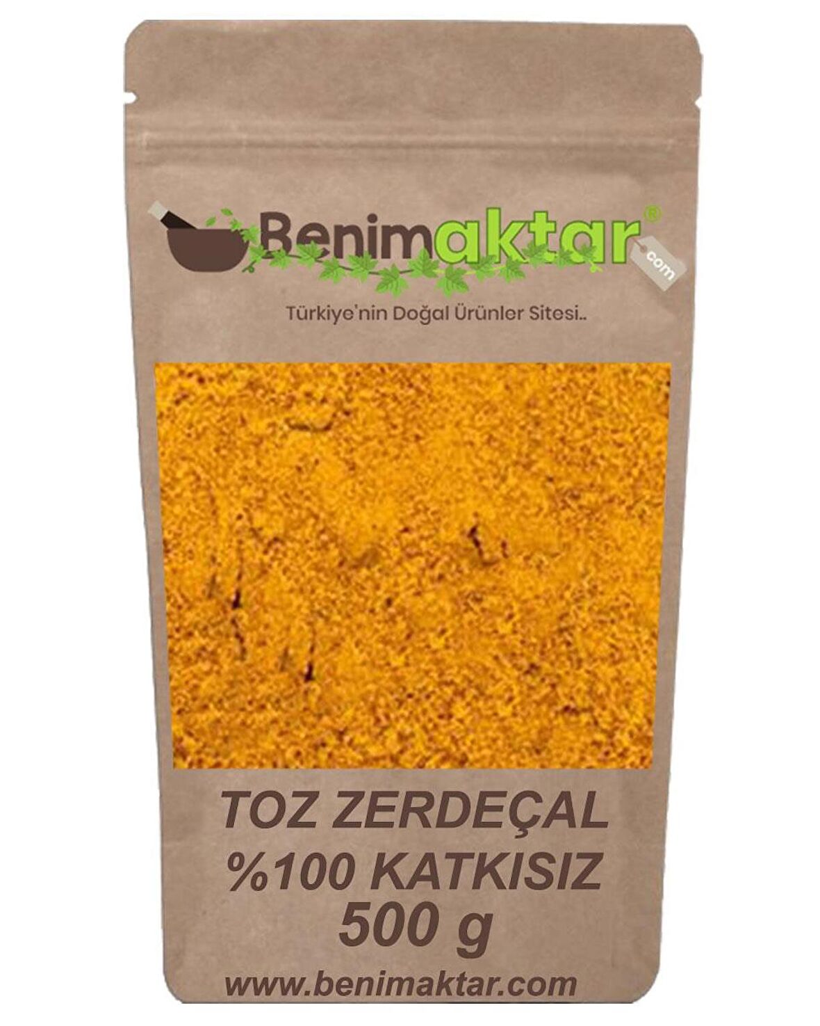 BenimAktar Zerdeçal Toz Katkısız 1.Kalite 500 Gr