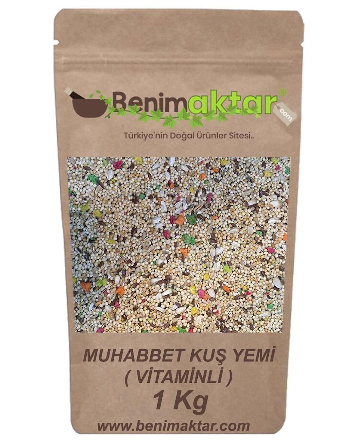 BenimAktar Muhabbet Kuş Yemi Vitaminli 1 Kg