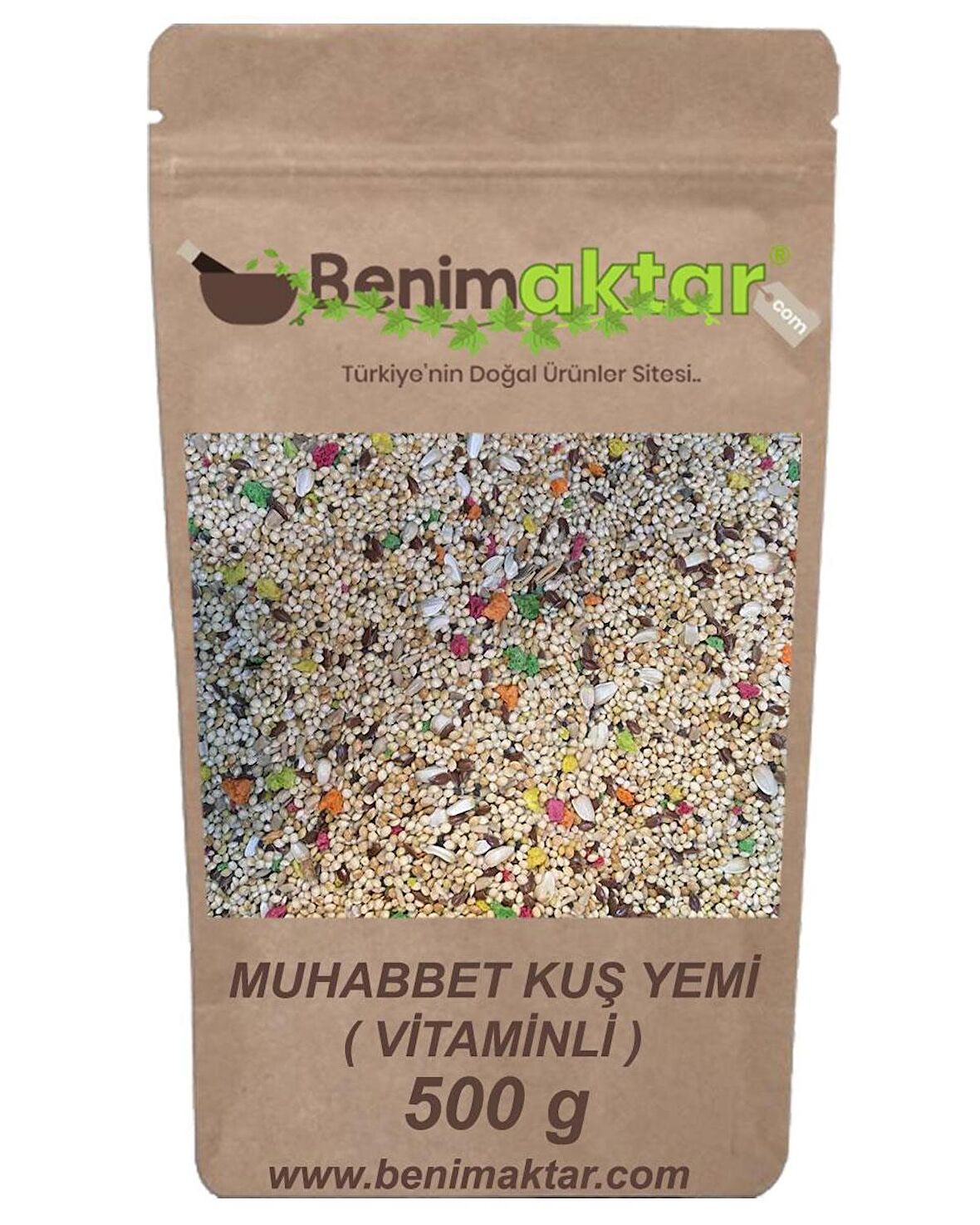 BenimAktar Muhabbet Kuş Yemi Vitaminli 500 Gr