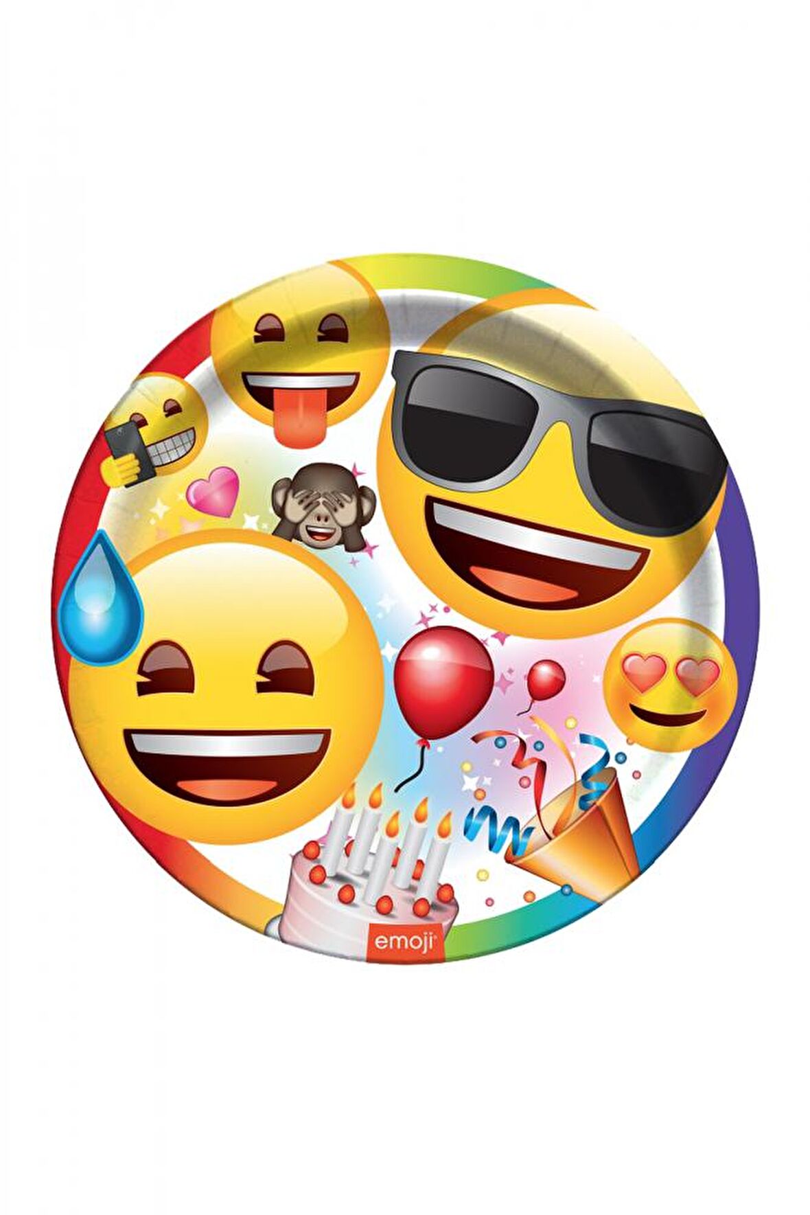 EMOJİ PARTİ TABAK 8'Lİ