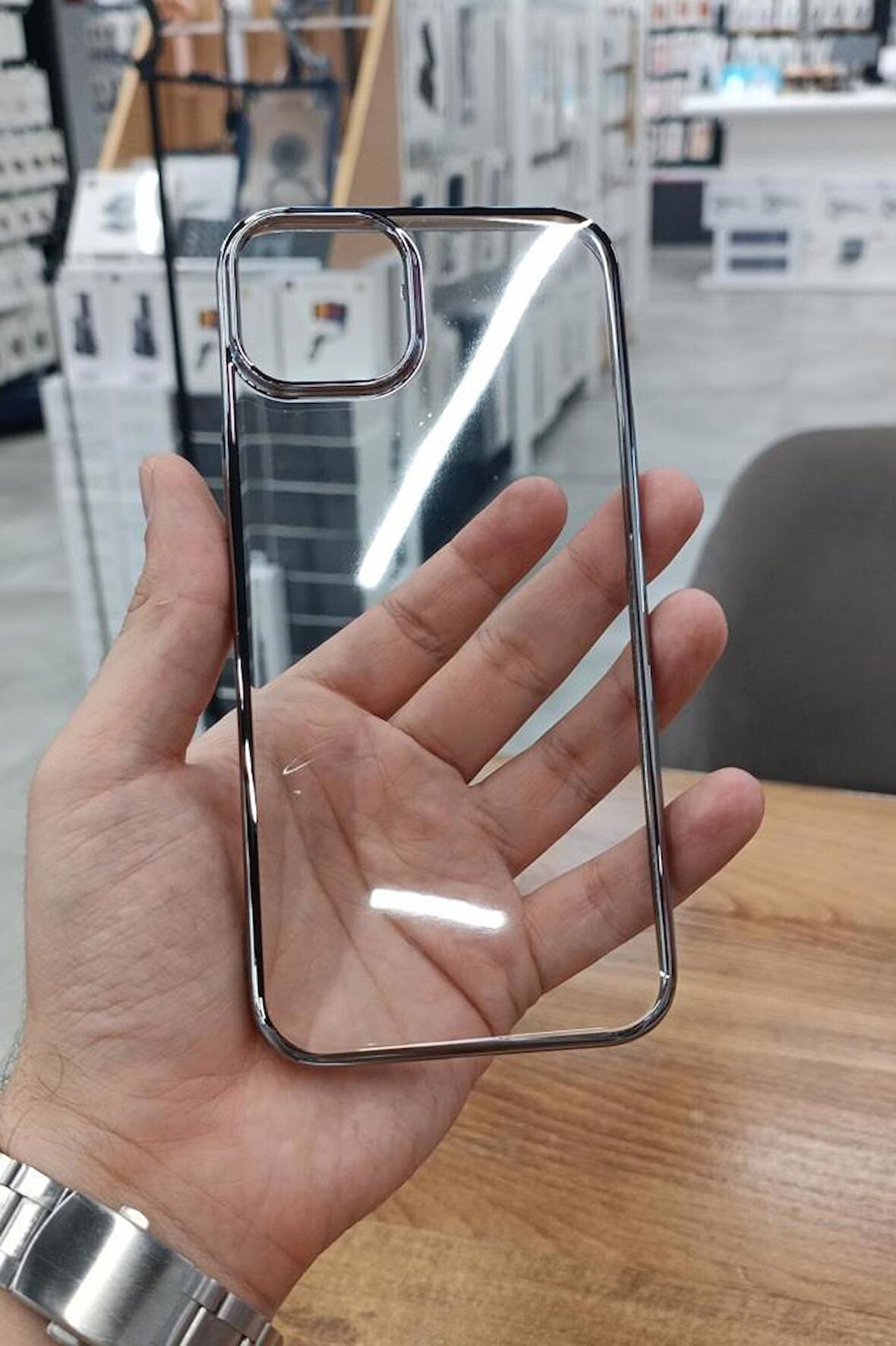 iPhone 15 Plus Kılıf Kamera ve Lens Korumalı Şeffaf Renkli Çerçeveli Sert PC Lüx Kapak 