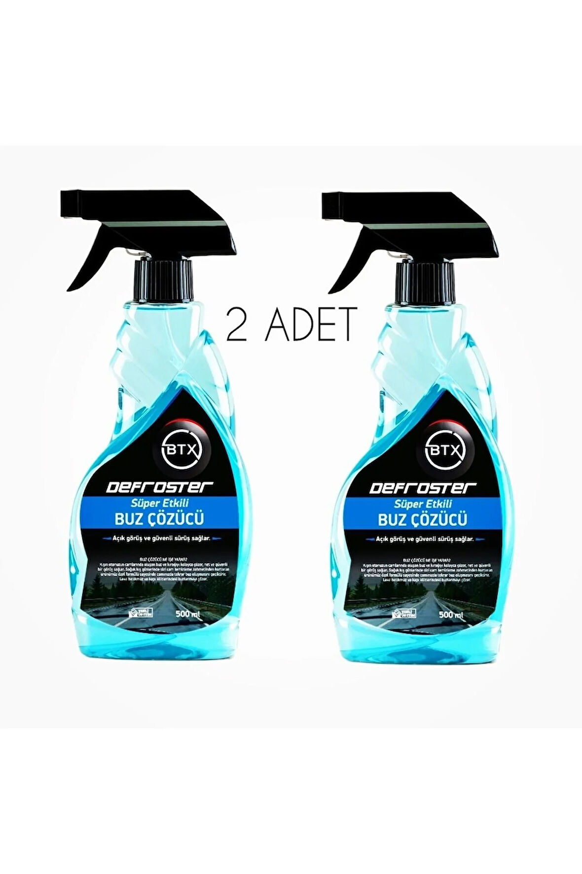 Süper Etkili Buz Çözücü Ve Buzlanma Önleyici Görüş Kolaylaştırıcı Sprey 500 ml X 2 Adet