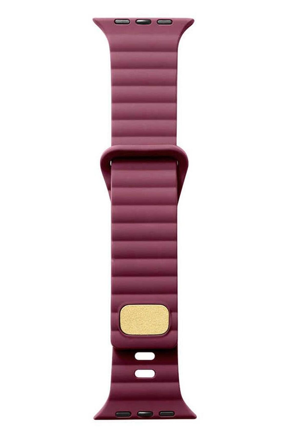 Apple Watch 7 45mm Uyumlu KRD-73 Şerit Tasarım Lüx Silikon Kordon
