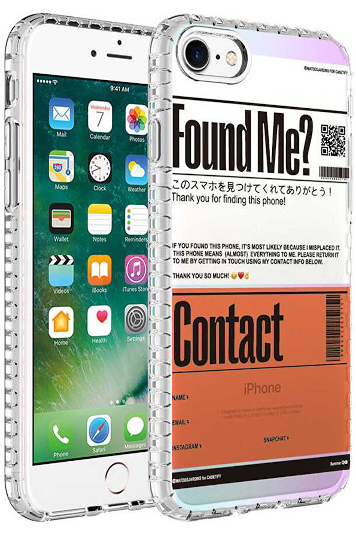 Apple iPhone SE 2020 Kılıf Airbag Kenarlı Renkli Desenli Elegans Silikon