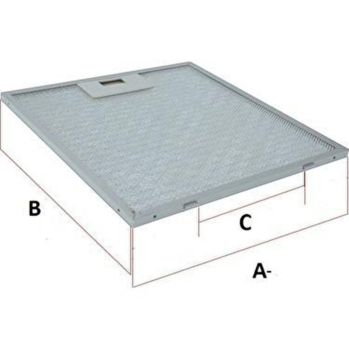 Bosch-Beko-Arçelik-Siemens-Vestel Aspiratör Yağ Filtresi 2 Adet Tırnaksız 25X30 cm