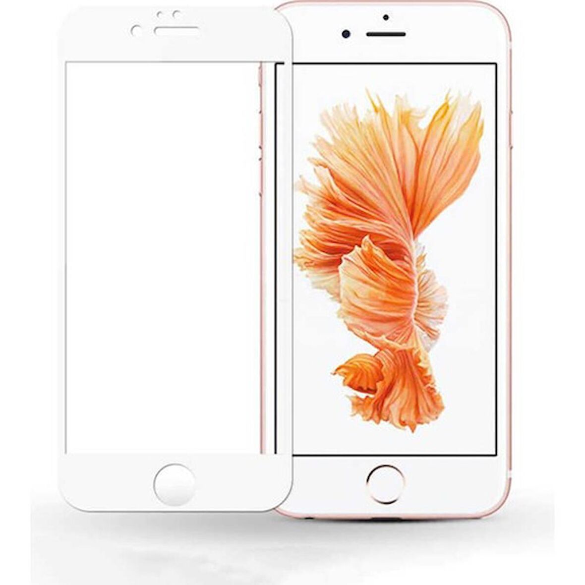 iPhone 7 Plus / 8 Plus Beyaz Parlak Esnek Seramik Ekran Koruyucu