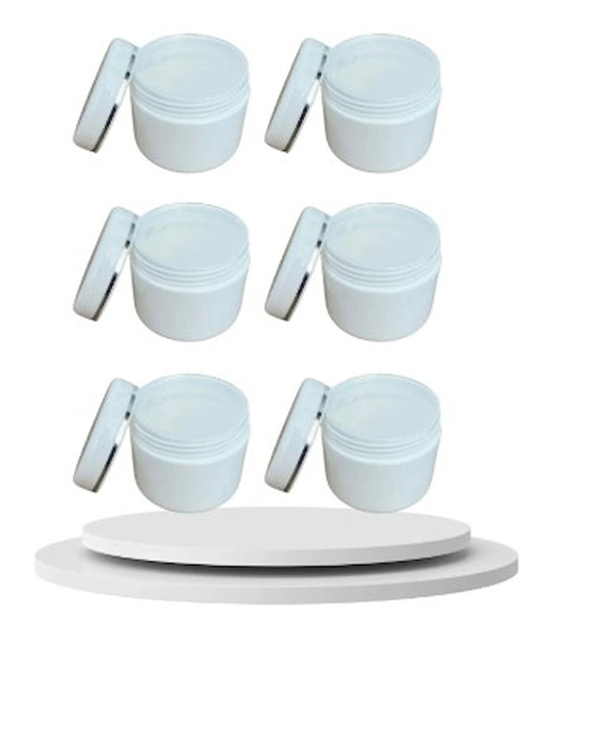 6'lı 25 gr Parlak Şeritli Pomad Kutusu – Krem, Merhem ve Kozmetik Ürün Saklama Kabı