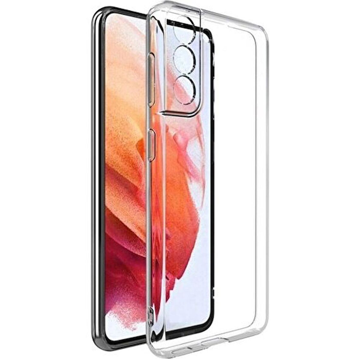Samsung Galaxy S21 Kamera Korumalı Şeffaf Yumuşak Silikon