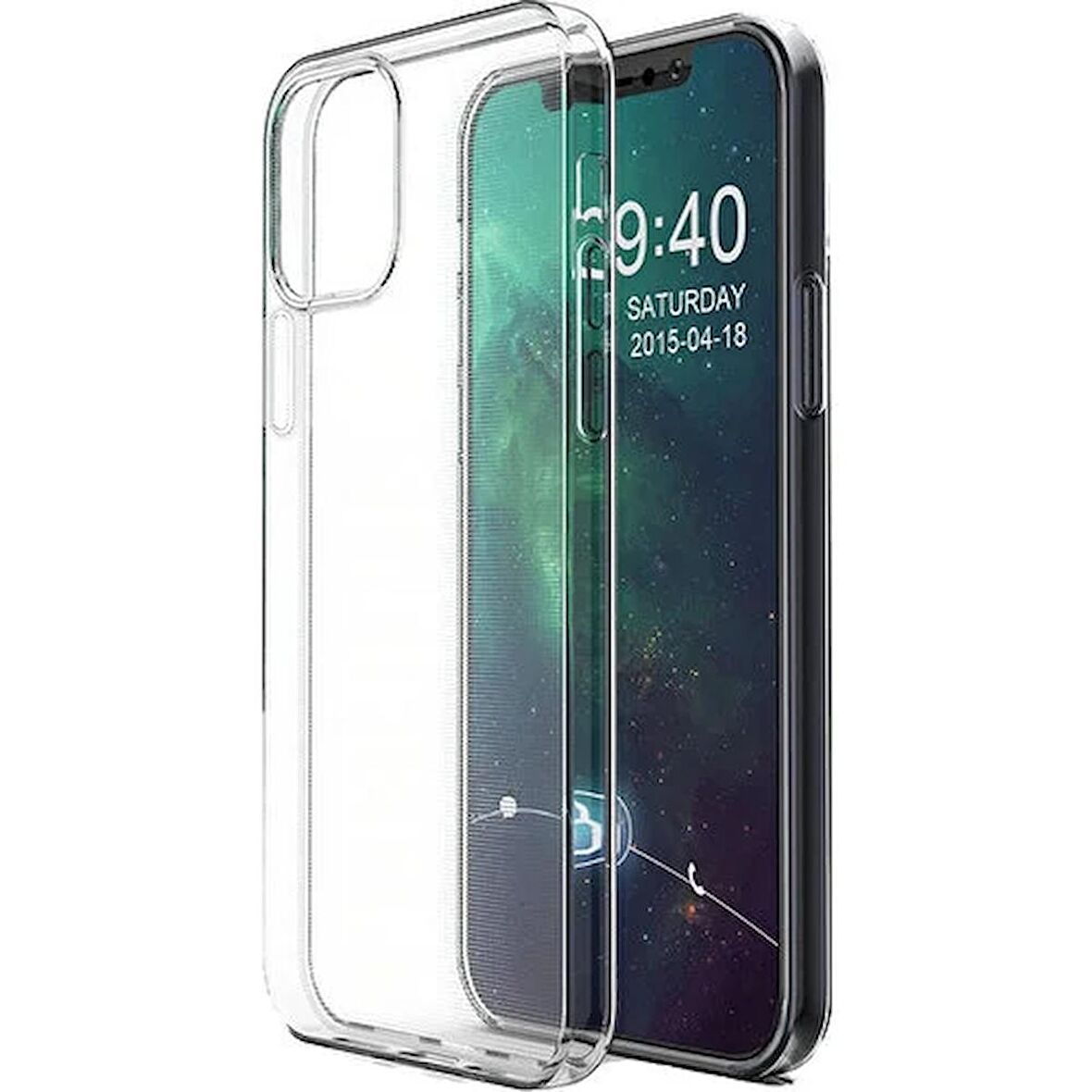 Iphone 12 Mini Kamera Korumalı Şeffaf Yumuşak Silikon