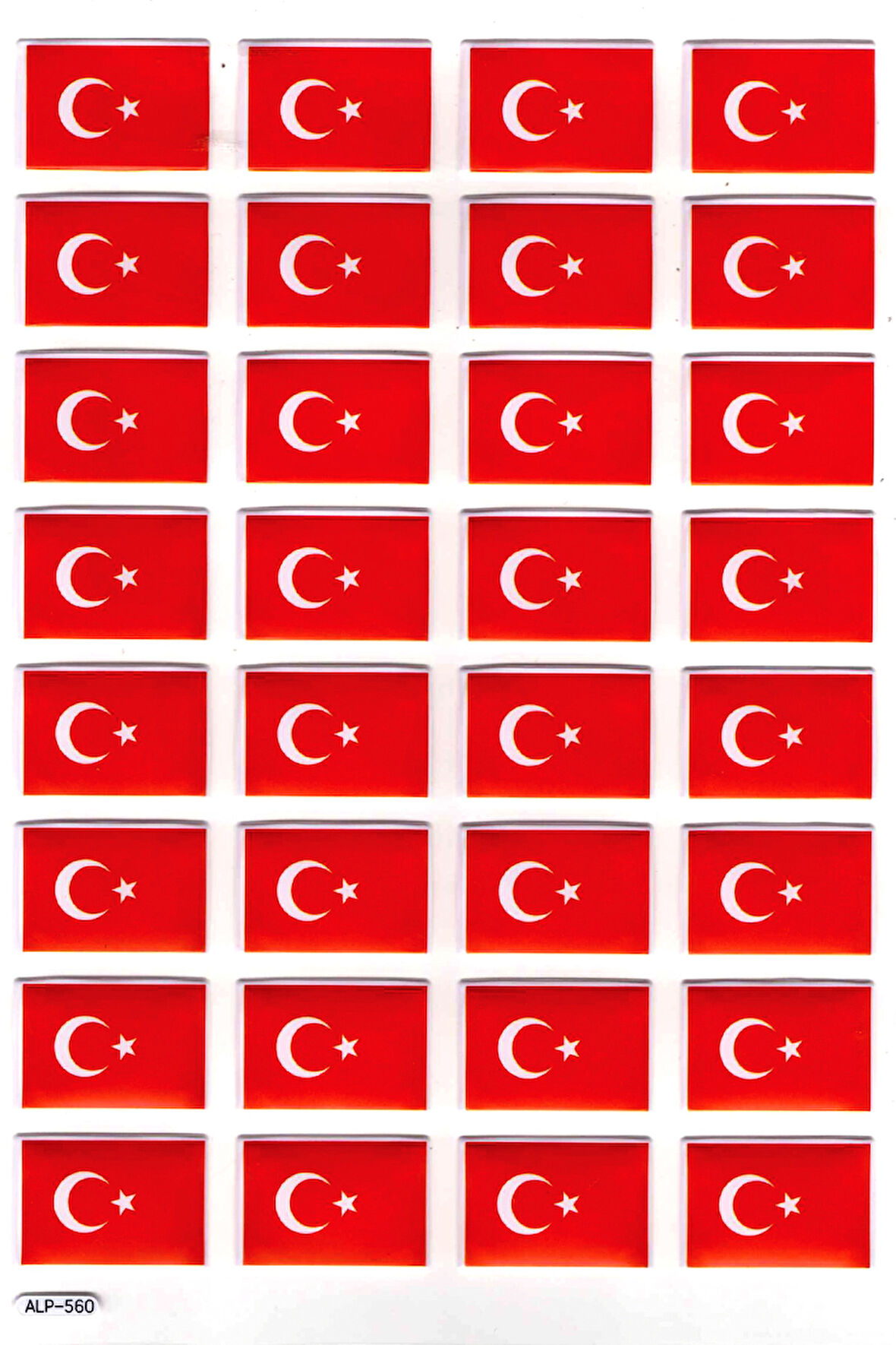 Sticker Kabartmalı A4 Boyutunda Stiker Defter, Planlayıcı Etiket-(lim560) - Türk Bayrağı