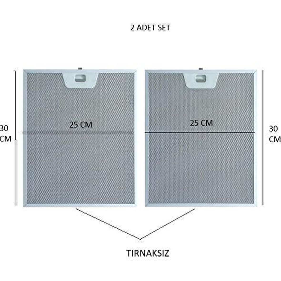 Bosch DKE 615A Davlumbaz Tel Filtre Seti (2li)