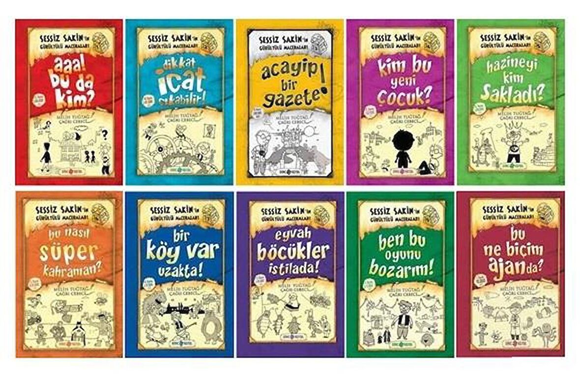 Sessiz Sakin'in Gürültülü Maceraları 10 Kitap Set (KARTON KAPAK) 