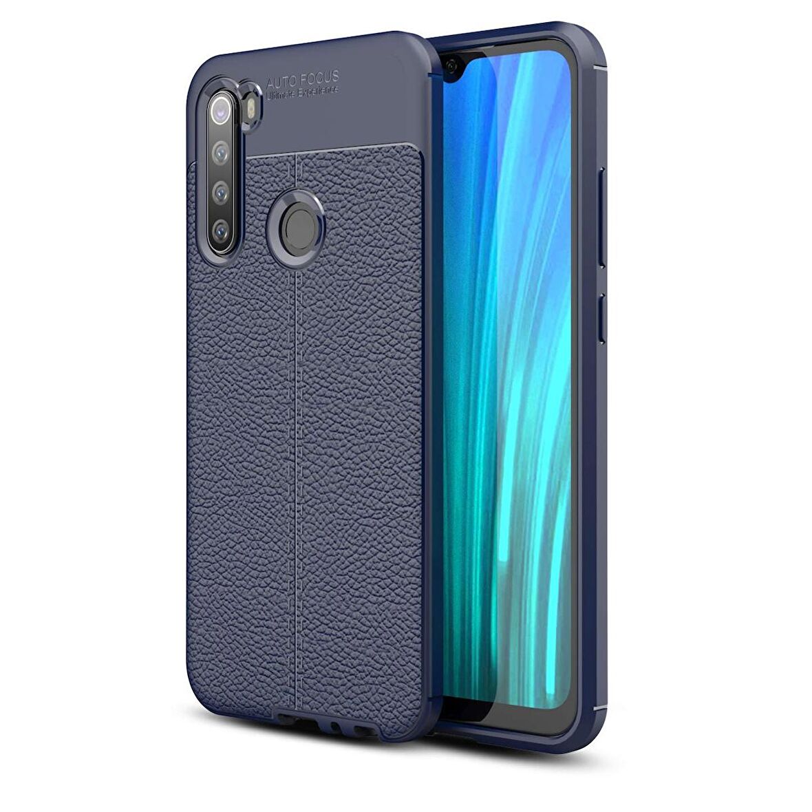 Gpack Xiaomi Redmi Note 8 Kılıf Niss Silikon Deri GörünümlüNano Glass