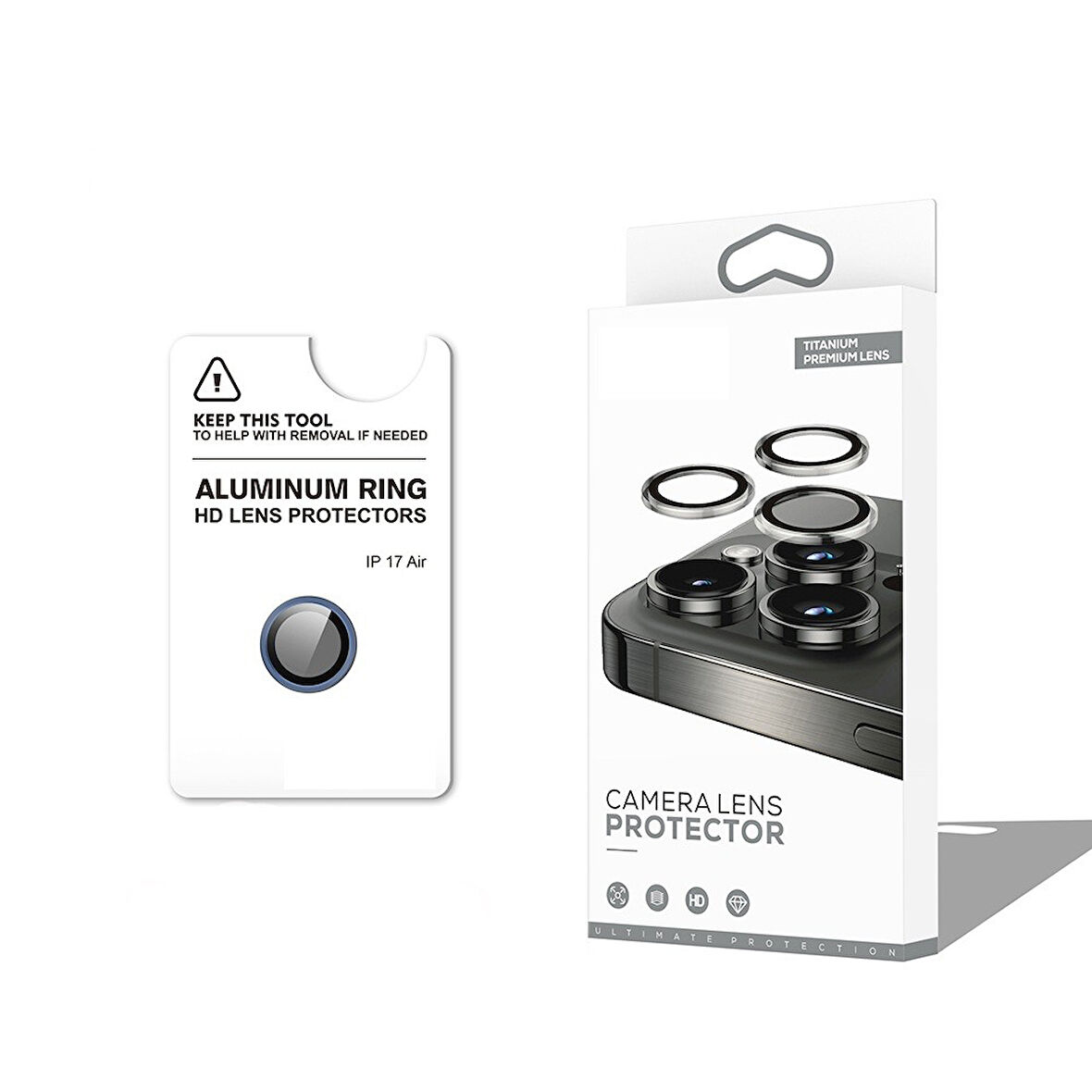 iPhone 17 Air CL-12 Premium Safir Parmak İzi Bırakmayan Anti-Reflective Kamera Lens Koruyucu