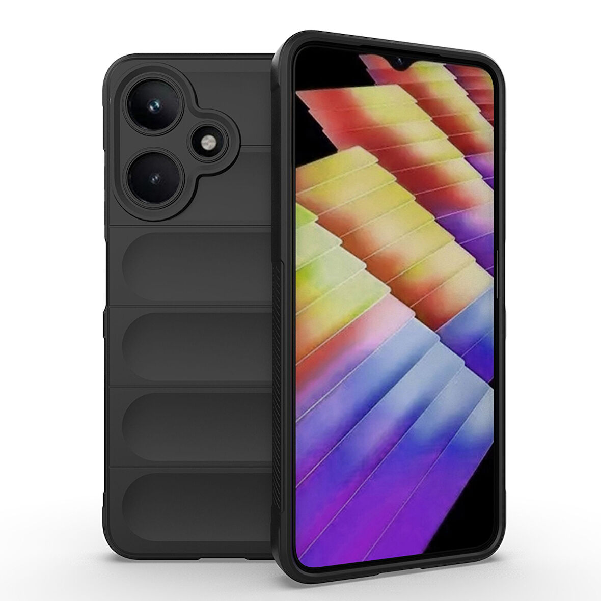 İnfinix Hot 30i Kılıf Esnek TPU Oyuklu Arka Yüzey Tasarımlı Etnik Silikon Kapak