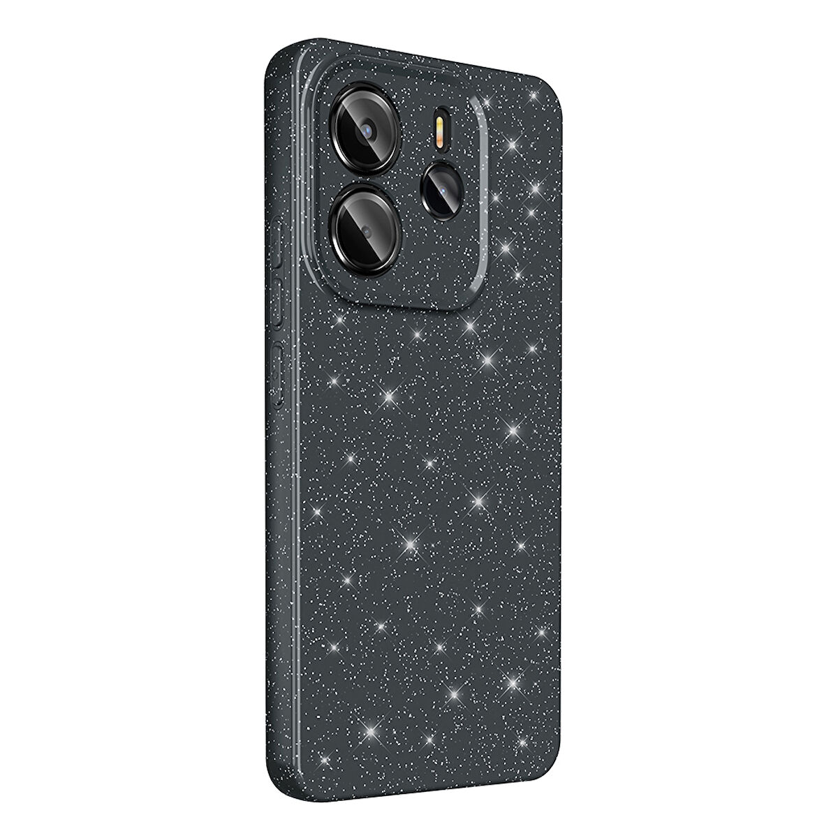 Xiaomi Redmi Note 14 5G Kılıf Kamera Korumalı Simli Parıltılı Lüks Silikon