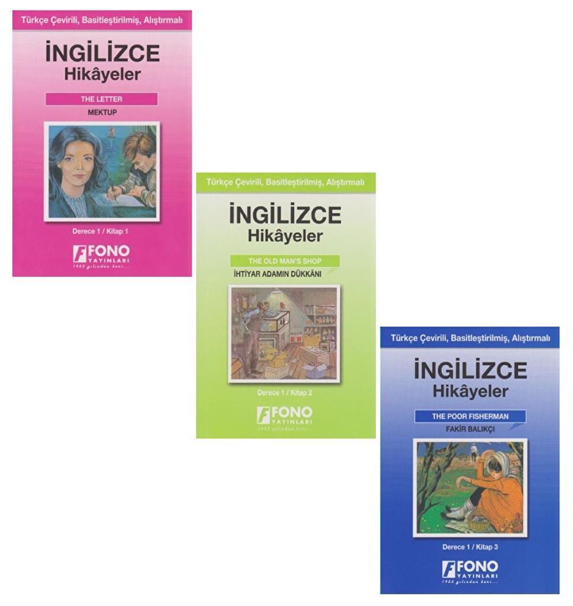 Fono İngilizce Türkçe Hikayeler Derece 1 (3 Kitap)